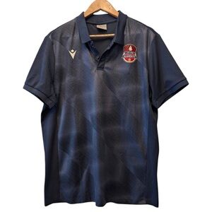 Macron Alamein FC Men's Navy Blue Soccer Team‎ Polo Shirt